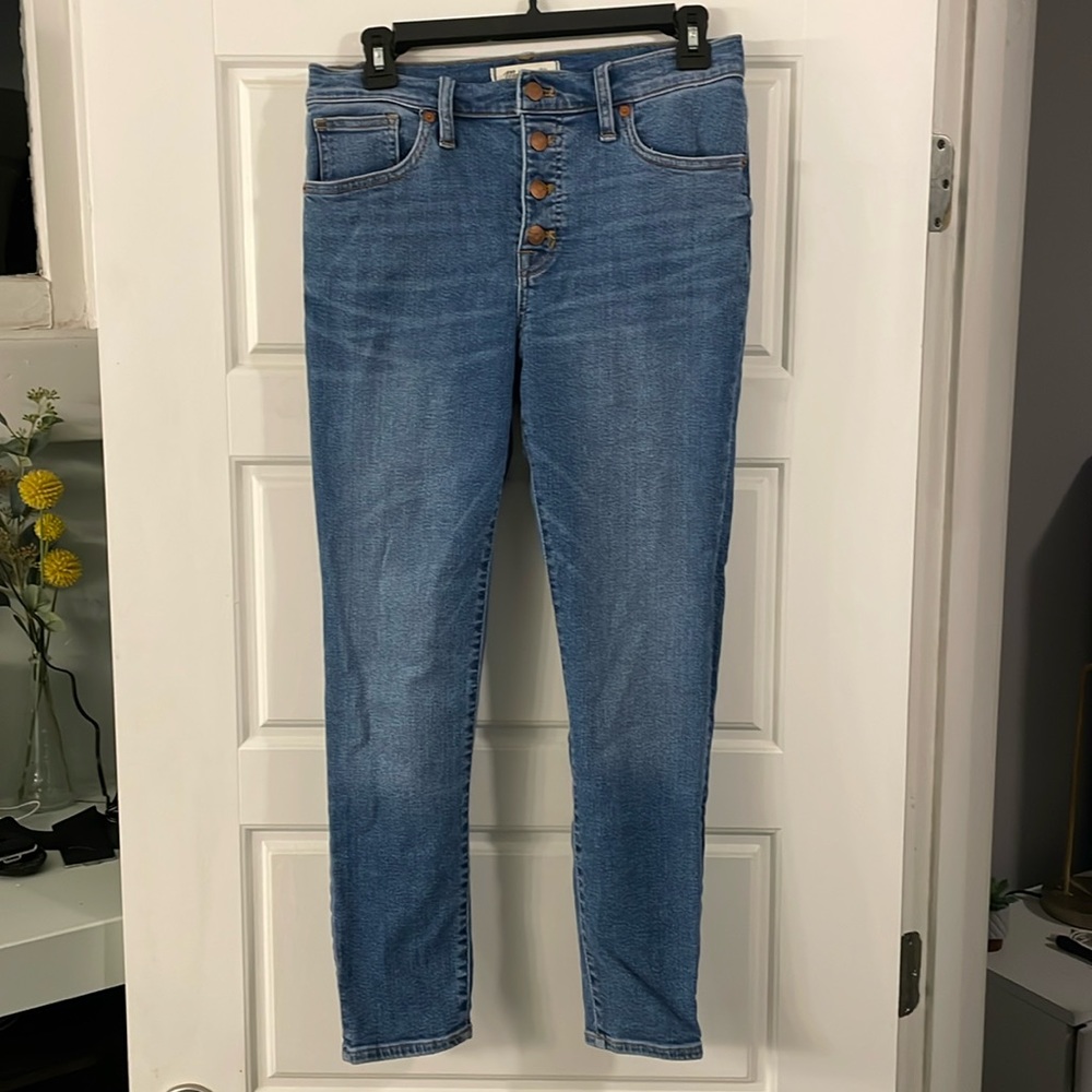 Madewell skinny cropped jeans, 9” mid-rise size 29